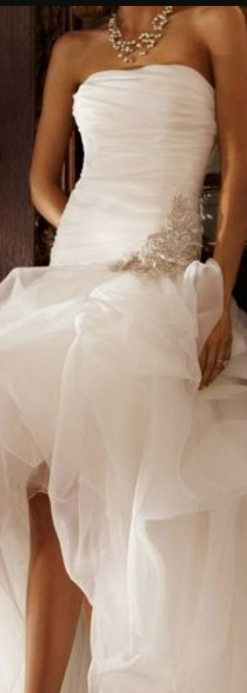 Organza and Tulle High-Low Wedding Gown